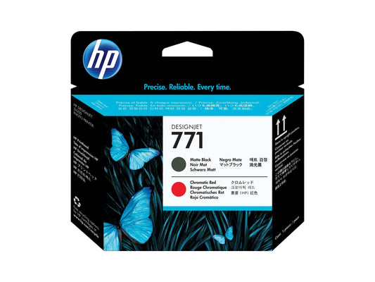 HP 771 original printhead CE017A matte black and chromatic red standard capacity 1-pack