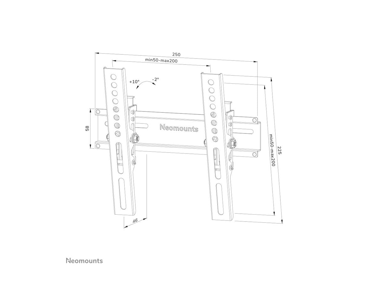 NEOMOUNTS WL35-350BL12 Support pour écran mural 24-55p - inclinable - verrouillable - installation facile
