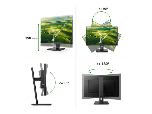 PHILIPS 242B1G/00 23.8p IPS FHD 1920x1080 1000:1 250cd/m2 75Hz 4ms D-Sub DVI HDMI 1xUSB-B 4xUSB 3.2