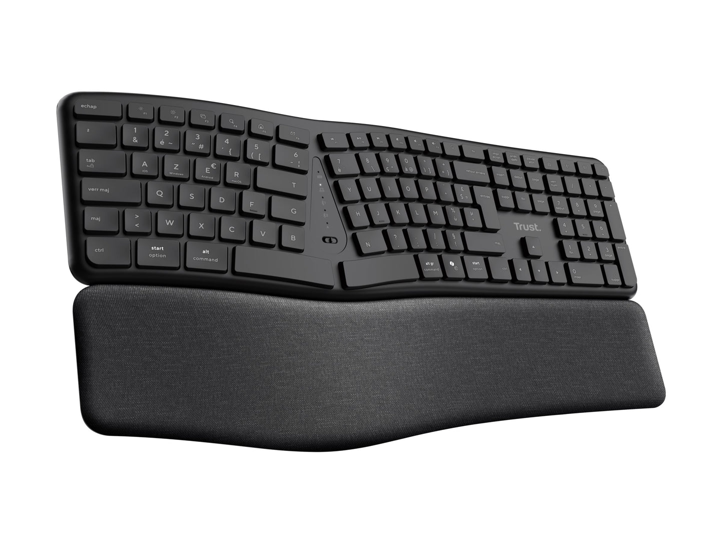 TRUST Clavier sans fil KEYRA ergonomique Bluetooth