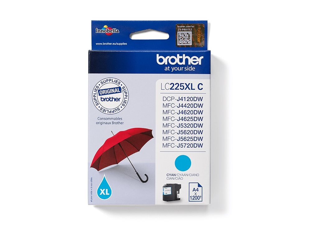 BROTHER LC-225XL cartouche dencre cyan haute capacité 1200 pages pack de 1