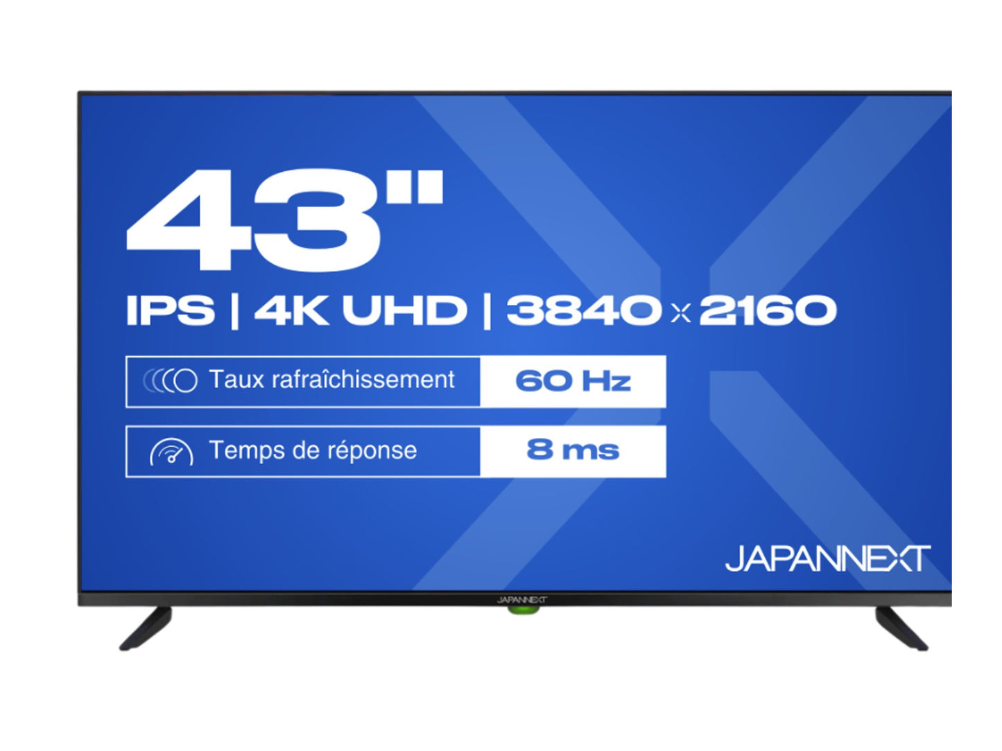JAPANNEXT JAPANNEXT JN-IPS430UHD60F - Ecran 43p - 4K 3840x2160 UHD 60Hz - IPS - 250 cd/m2 - 1200:1 - HDR - HDMI x3 - télécommande - pieds