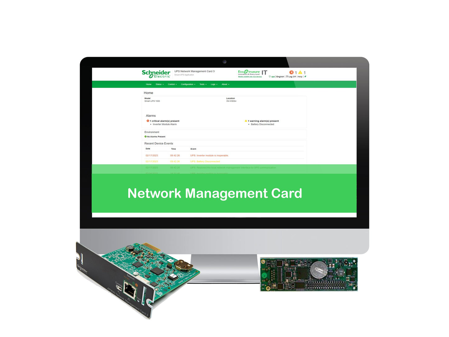APC Single Phase Easy UPS Network Management Card - 3 Year Standard